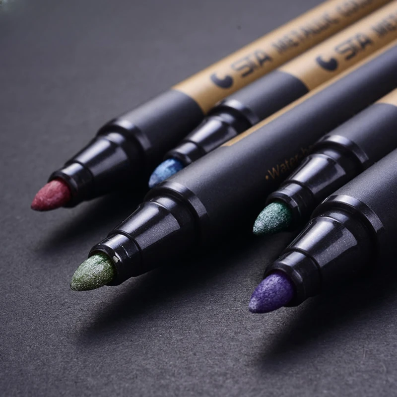 

Ручка-маркер металлическая, 10 цветов, чернила на водной основе, ручка специальная цветная для рисования граффити, прочная и не выцветающая ручка для фотоальбома «сделай сам»