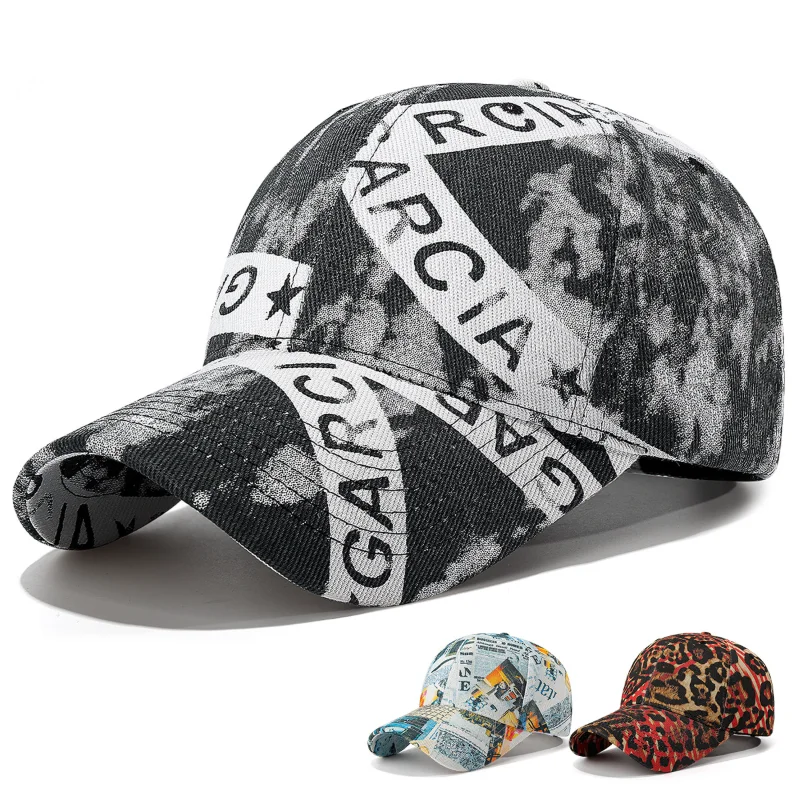 

Stylish Printed Baseball Cap for All Seasons Unisex Dyeing Process Curved Brim Cotton-Polyester Blend Fits 56-60cm