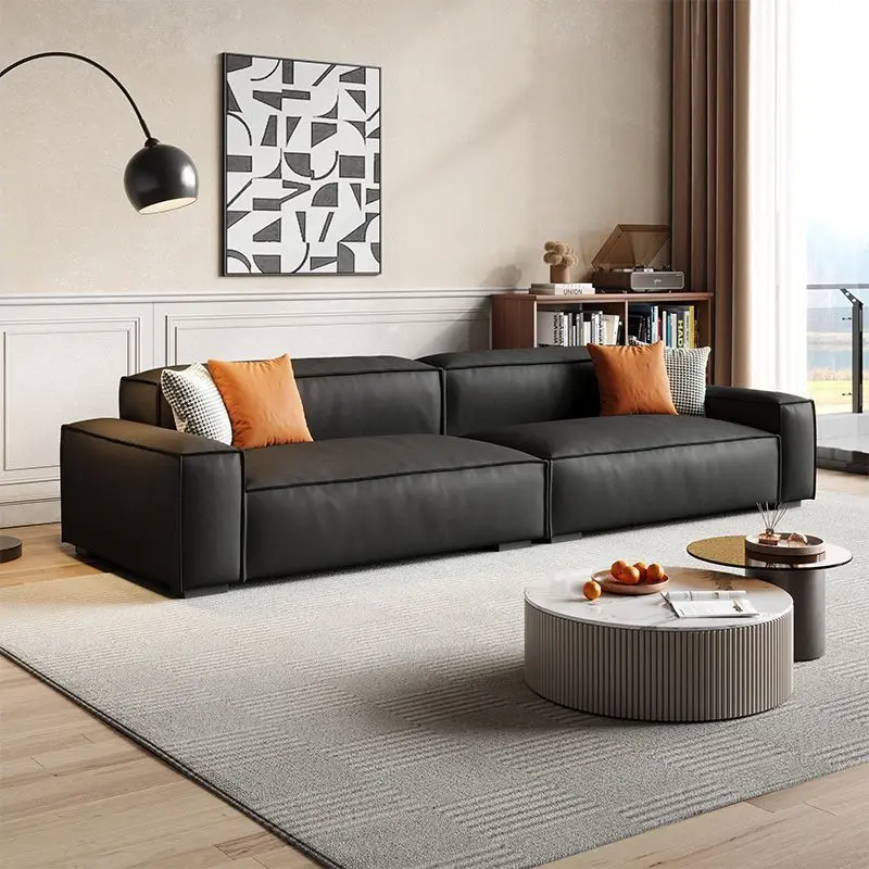 Italian light luxury sofa living room small apartment inline row technology cloth tofu block rental  modern simple  for home