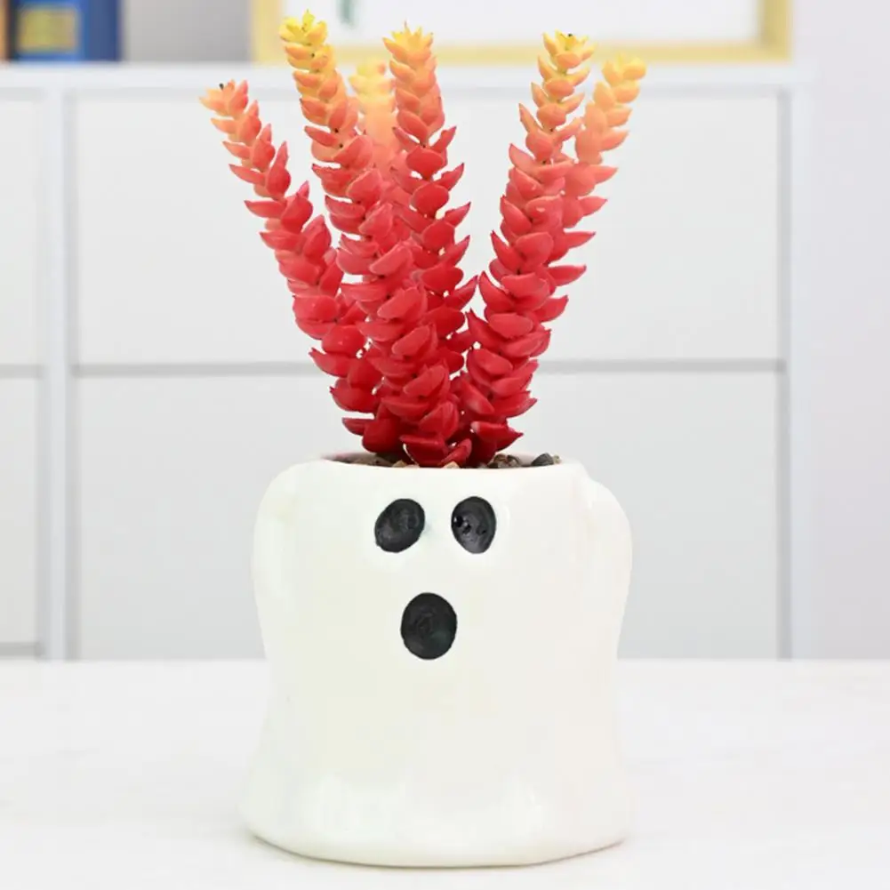 Ghost Flower Pot Cute Ghost Planter Gift for Succulent Lovers Funny Flower Ghost Vase Halloween Candy for Garden for Succulents