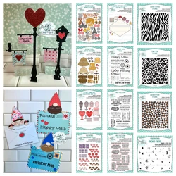 Gnome Animal Add Ons Valentine Clear Stamps and Metal Cutting Dies Stencil for DIY Craft Greeting Card Scrapbooking Decoration