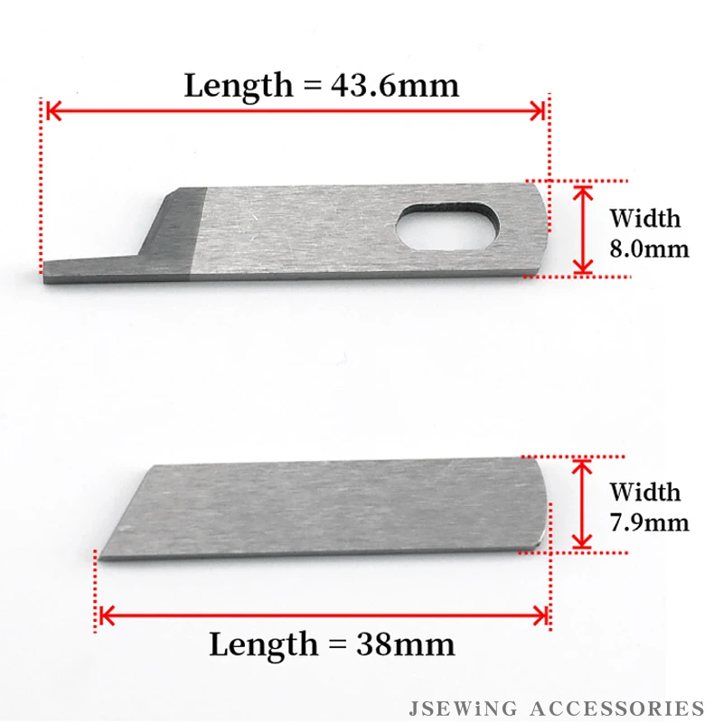 A4142-335-000 + A4145-335-000 Upper and Lower Knife For JUKI MO-634D, MO-644D, MO-654D, MO-735 Overlock Sewing Machines (1 Set)