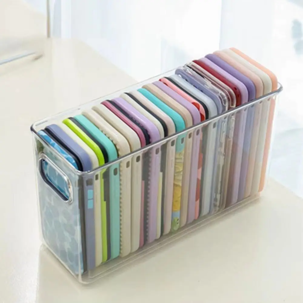 Clean Mobile Phone Case Container Ins Style Large Capacity Desk Sundries Storage Box Rectangular Space-saving