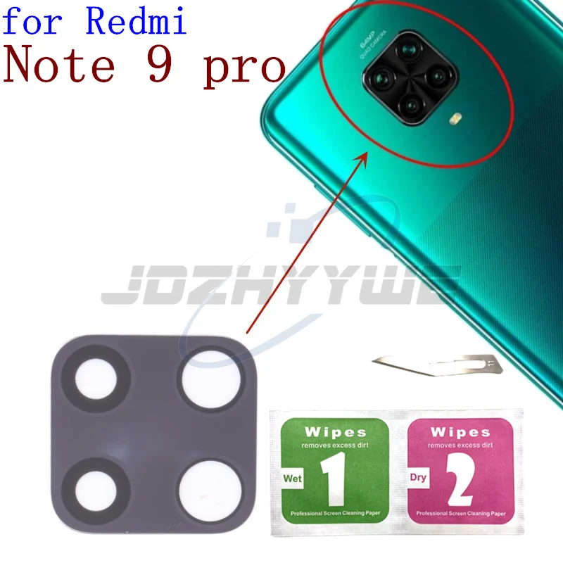 Back Rear Camera Glass Lens For Xiaomi Redmi Note 10 Pro 9 9Pro 9T 9S 8 8Pro 7 7Pro 4G 5G With Adhesive Glue