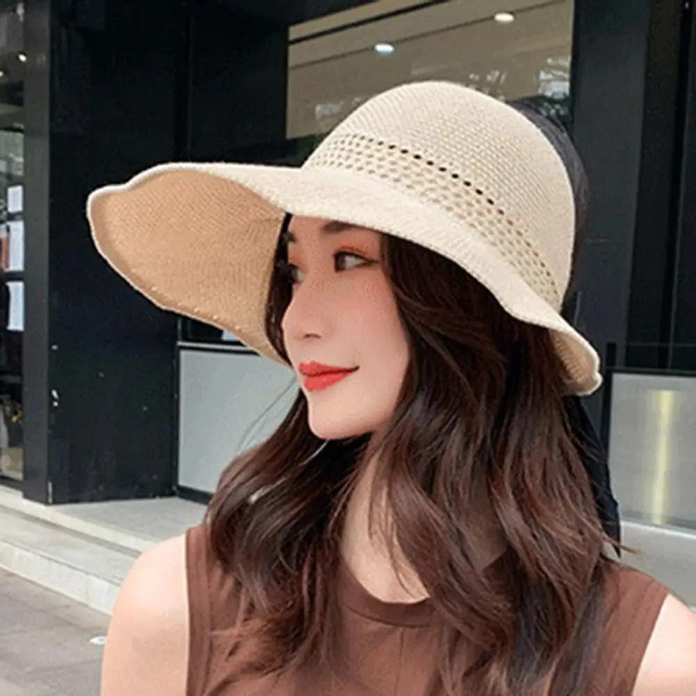 Lightweight Summer Sun Hat Stylish Women's Sun Hats for Summer Beach Travel Wide Brim Foldable Straw Hat with Uv for Women