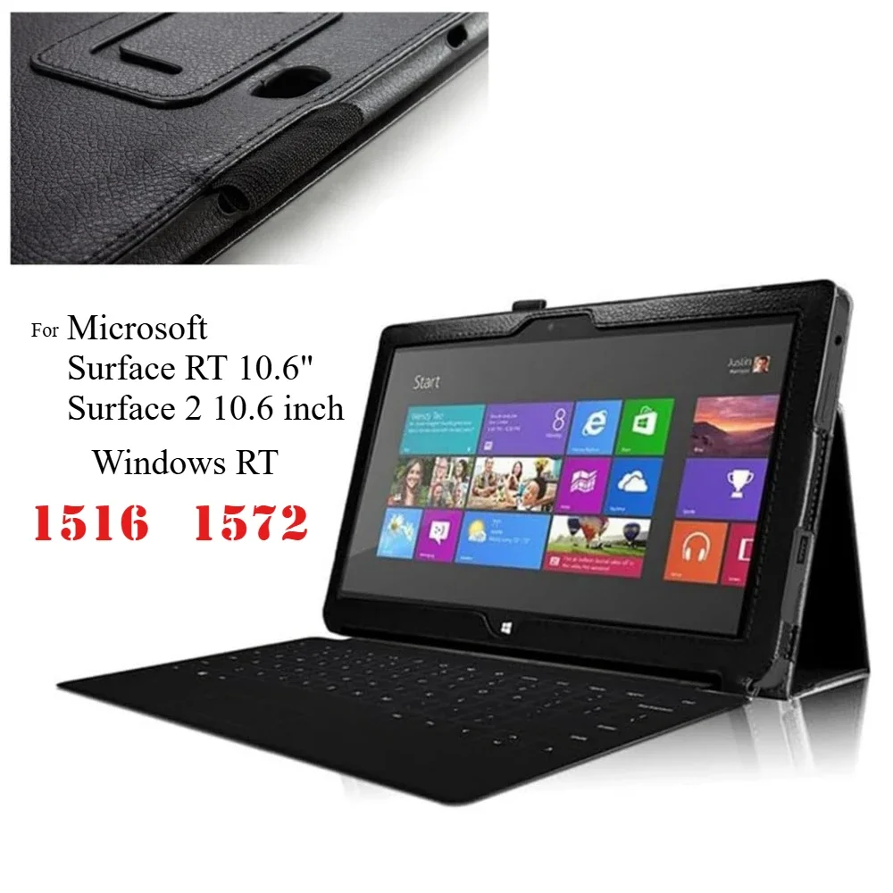 Capa flip para Microsoft Surface RT 2 Stand Pu Capa de couro para Microsoft Surface RT/Surface 2 10,6 polegadas RT Tablet Capa