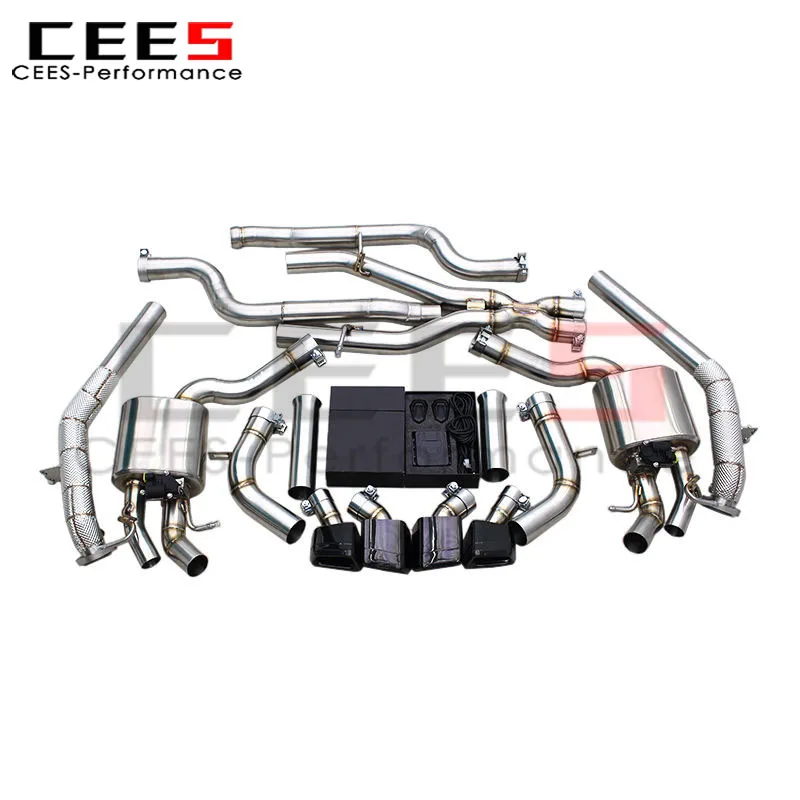 

CEES Catback Exhaust System for Mercedes-Benz CLS550 V8 4.7L 2010-2016 Free Flow Stainless Steel Exhaust Pipe with Square Tips