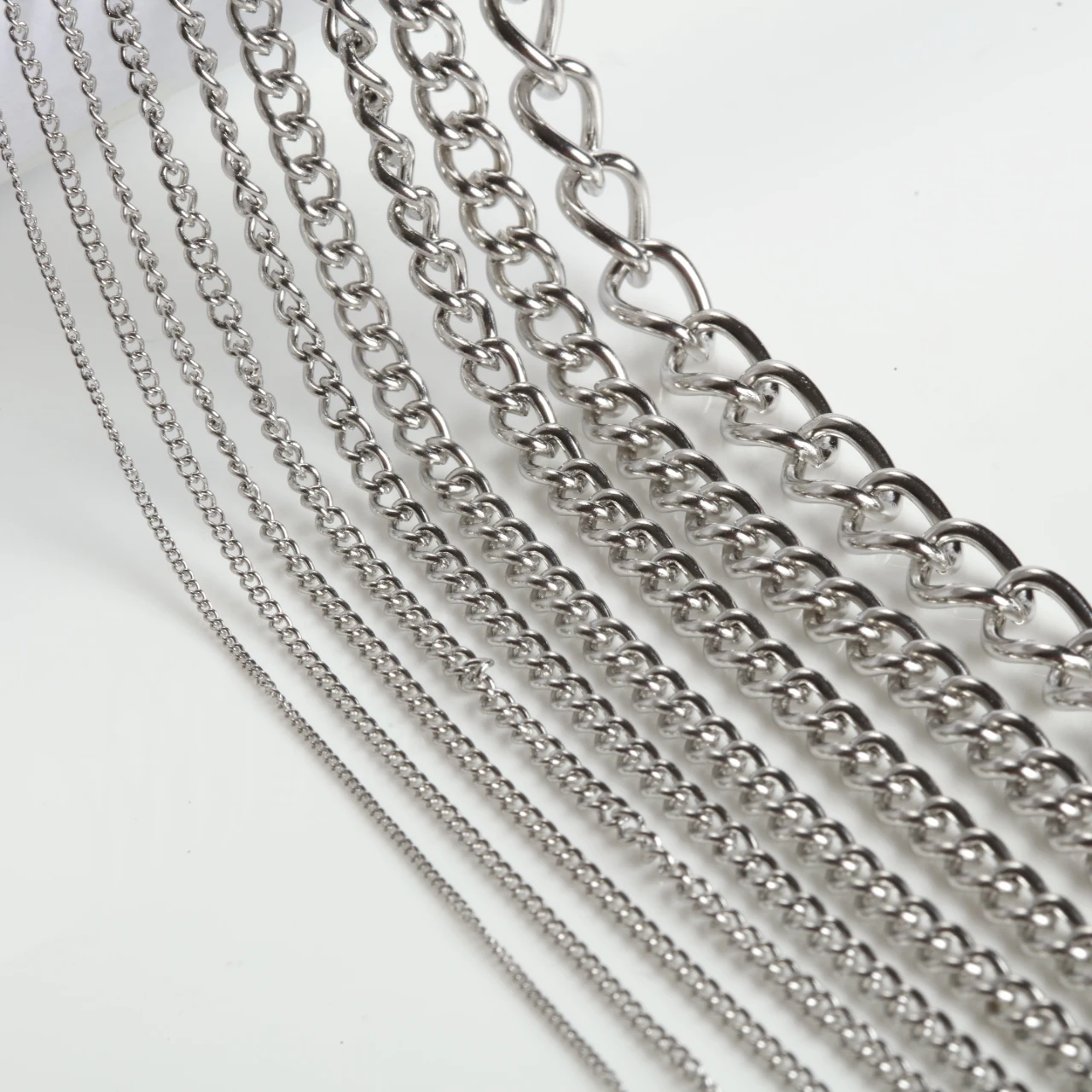 1/2/4/8 Metre Silvery Stainless Steel Jewelry Chains for Handmade DIY Necklace Bracelet Anklet Jewelry Making Accessory