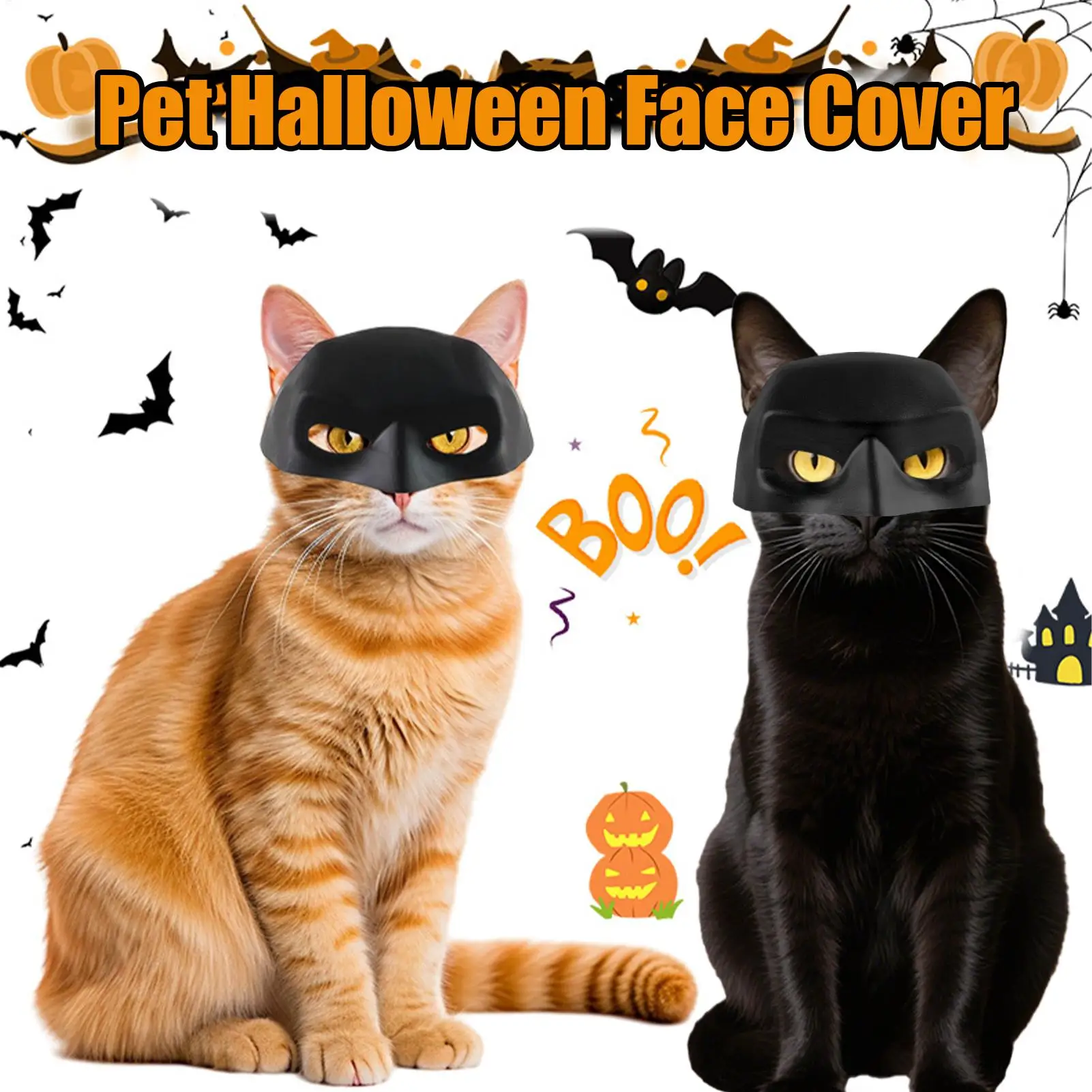 Fledermaus Katze Maske Rächer Superheld Kostüm Haustier Kleidung Zubehör Lustiger Hut Cosplay Halloween Weihnachten Foto Requisiten Kätzchen Spielzeug Urlaub Party Dekor Kreative Haustierartikel – Detail 2
