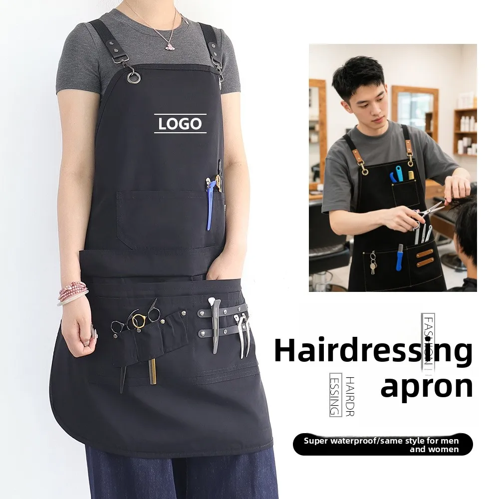 

Adjustable Waterproof Work Apron Ideal for Restaurant Kitchen Art Studio and Salon with Logo Customization