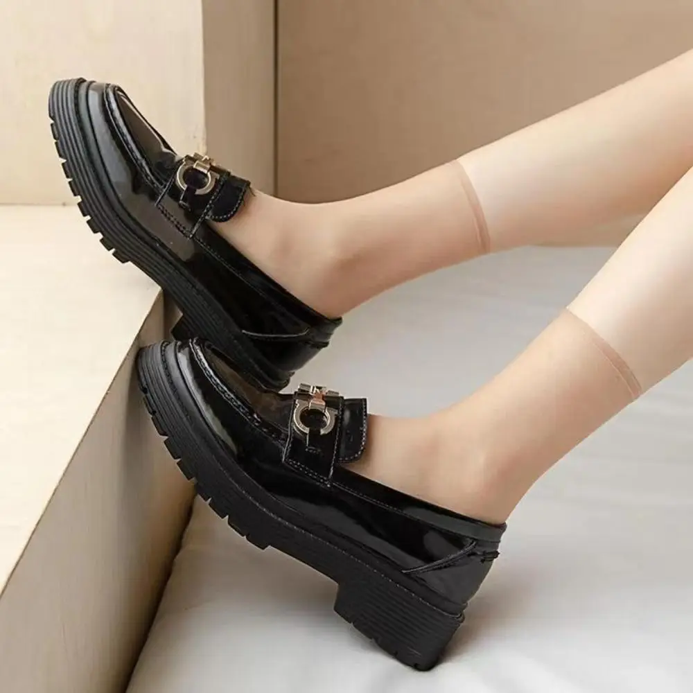 5Pair High Quality Slip-resistant Dotted Rubber Short Stockings Silk Sheer Ankle Socks Invisible Crystal Silk Socks Non-marking