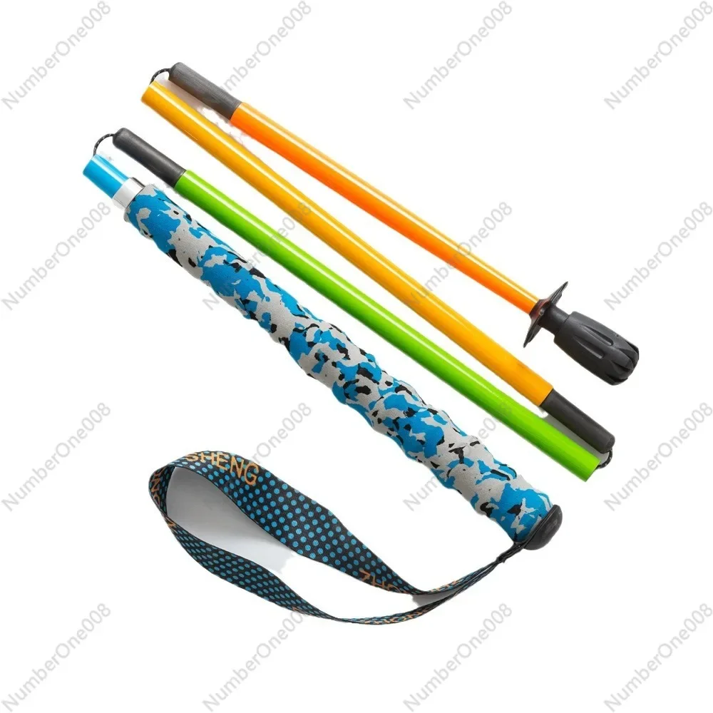 توريد عصا المشي خفيفة الوزن للغاية من ألياف الكربون بخمسة أقسام قابلة للطي للتسلق على الطرق الوعرة