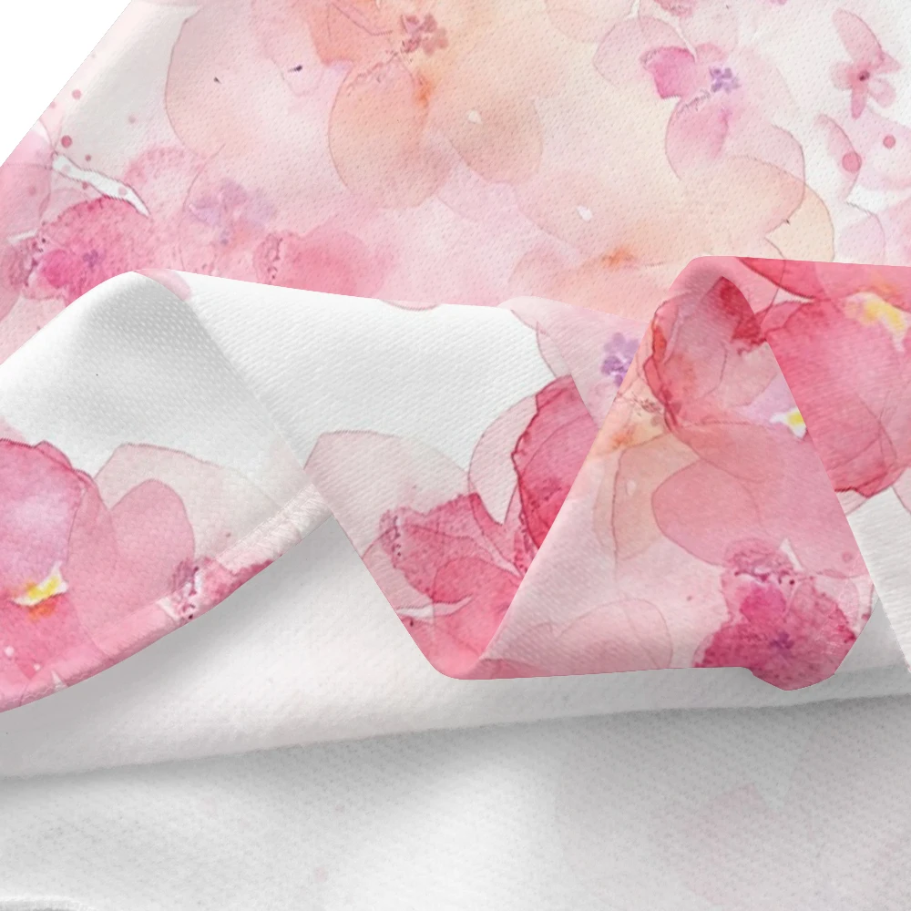 Felpa floreale Boho da donna Elegante pullover a maniche lunghe con scollo a V con fiori rosa blu Streetwear vintage Top oversize accoglienti