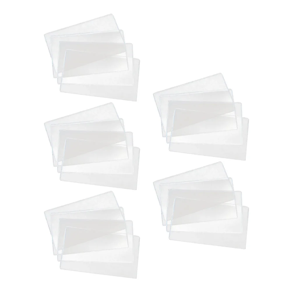 

20 Pcs Clear Hard Plastic Cover Banknote Storage Bags Waterproof Protective Paper Money Holder Sealer