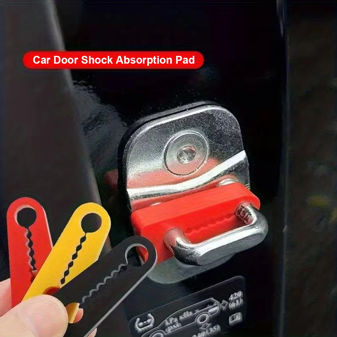Silikon-Türschloss-Schutzpolster, Universeller Anti-Vibrations-Stoßdämpfer Schalldämpfer für Auto-Türverriegelung Anti-Abdeckung