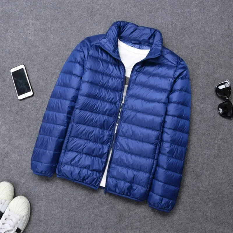 Autumn/winter New Men's Lightweight Hooded Cotton-padded Coat Warm Fashionable Cropped Casual Stand Collar Jacket Winter Jacket
