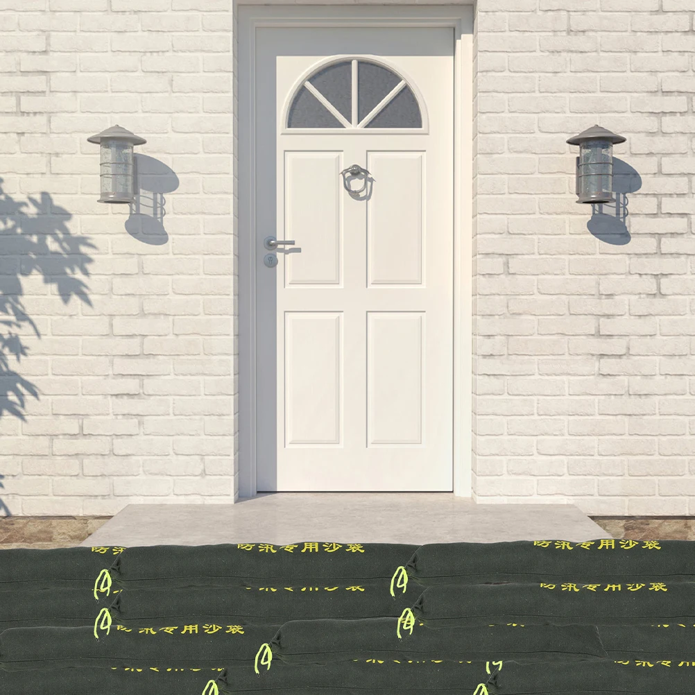 2개입 홍수 방지 모래주머니, 고강도 캔버스 재사용 가능, 가정용 문, 차고 문, 홍수 방지용 물막이