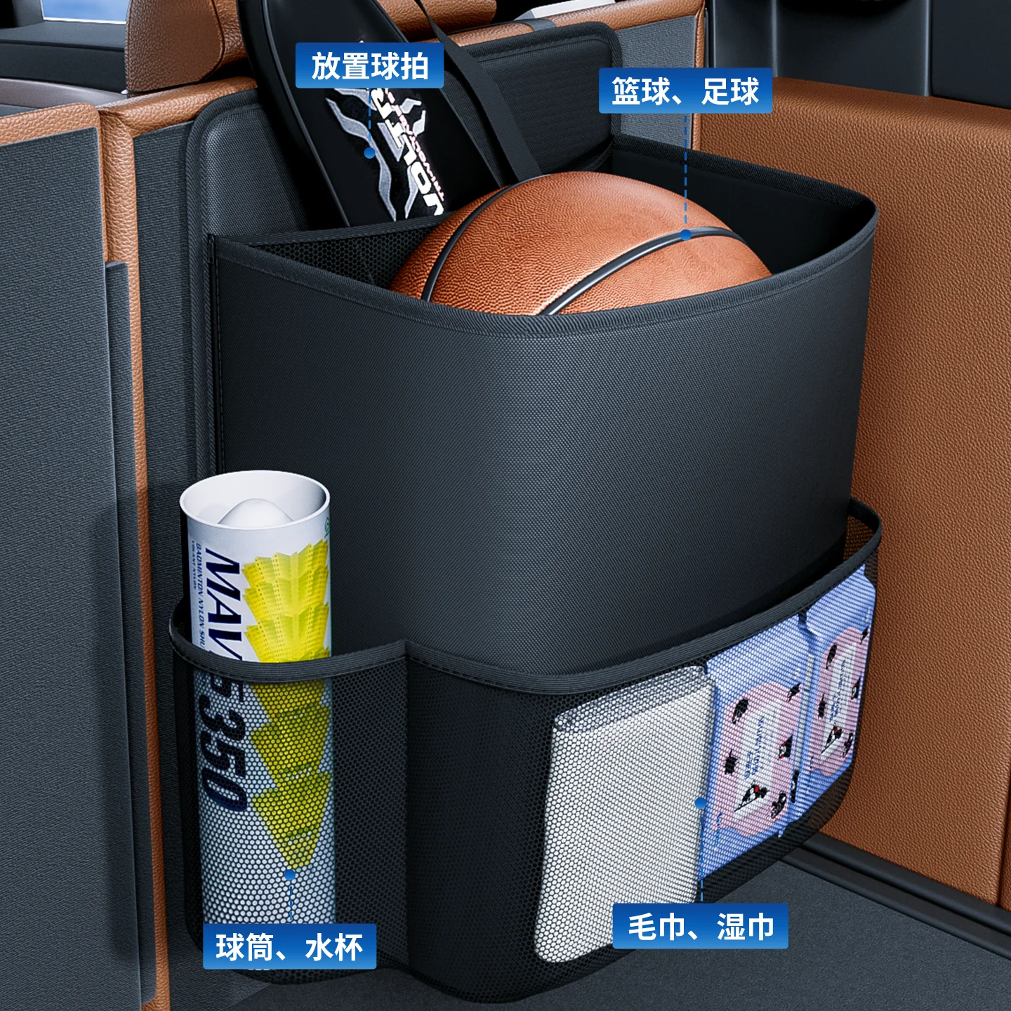 

Car Truck Storage Bag Oxford Rear Seat Back Hanging Organizer With Cup holder Fire Ball Tools Pocket For SUV MPV Auto Organiser