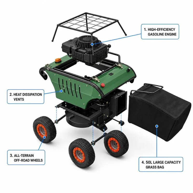 Easy Operation Self Propelled Lawn Mower with Grass Catcher for Residential Lawns Lawn Mower