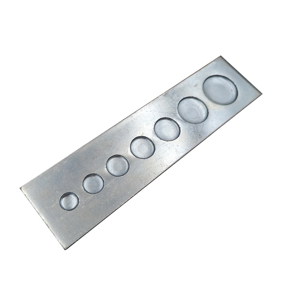 Imagem -05 - Couro Craft Bottom Plate Furador Snap Button Tools Rebite Setter Base Aço Carbono em mm mm mm mm 10 mm 12 Milímetros 15 Milímetros