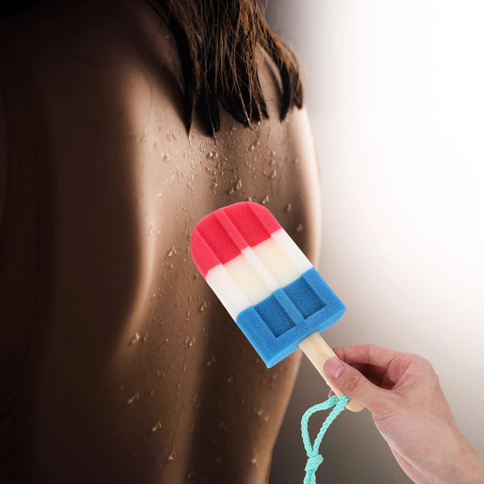 

2 pcs Exfoliating Shower Sponge Shaped Body Washing Bath Sponge For Scrubbing Back Cleaning Soft Decorative Body