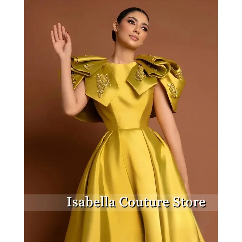 Customized Retro Unique Design A-line Skirt With Ruffled Shoulders And Beaded  Luxury Dress, Showcasing Aristocrati