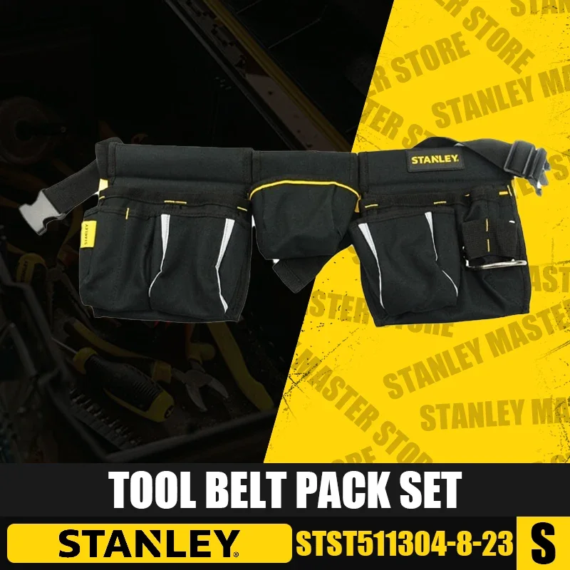 STANLEY STST511304-8-23 Tool Belt Pack Set Electrician Storage Bag Repair and Installation Work Tool Bag Tools Packaging