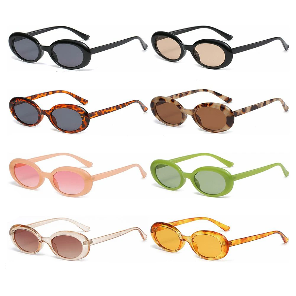 Lunettes de soleil ovales rondes vintage pour femmes, lunettes de soleil design, marque de luxe, document en MSI, 2022