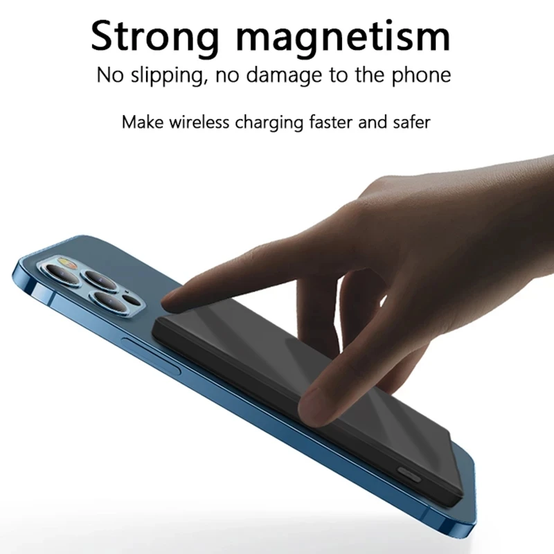 Power Bank a induzione magnetica, batteria esterna a ricarica rapida wireless, iPhone 14, 13 Pro Max, Apple Watch, Airpods Pro, 5000 mAh