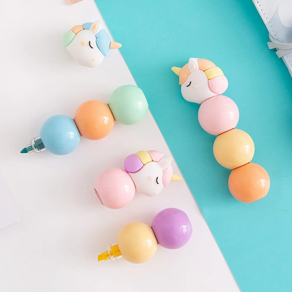 

1pcs Fluorescent Highlighters Bright Color Design Kids Students Underlining Pens Marking School Work Notes Documents