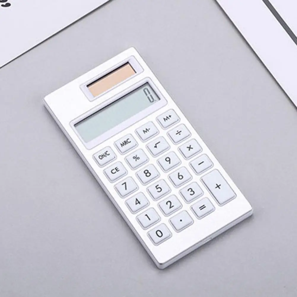 Elastic Rubber Calculator 12-digit Solar Calculator with Lcd Display for Office School Home Easy-to-read for Office for Home