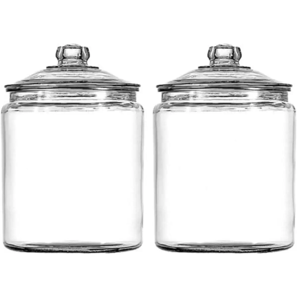 

Heritage Hill 1 Gallon Glass Jar with Lid, Storage tank Set of 2