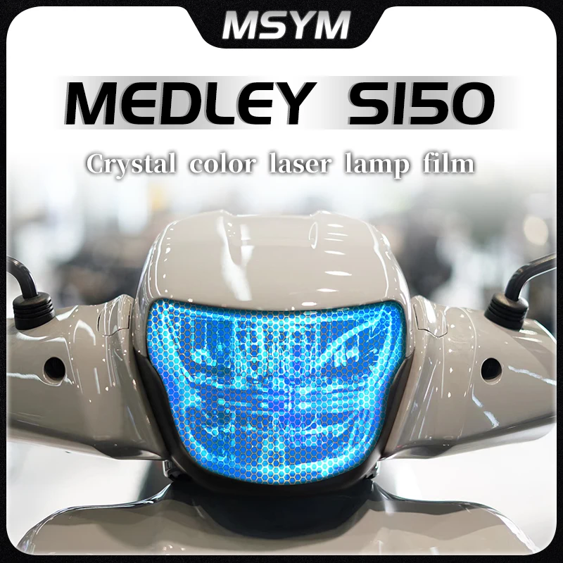 

For Piaggio Medley S150 MedleyS150 2022 Headlight film smoked black taillight film honeycomb laser protection sticker accessorie