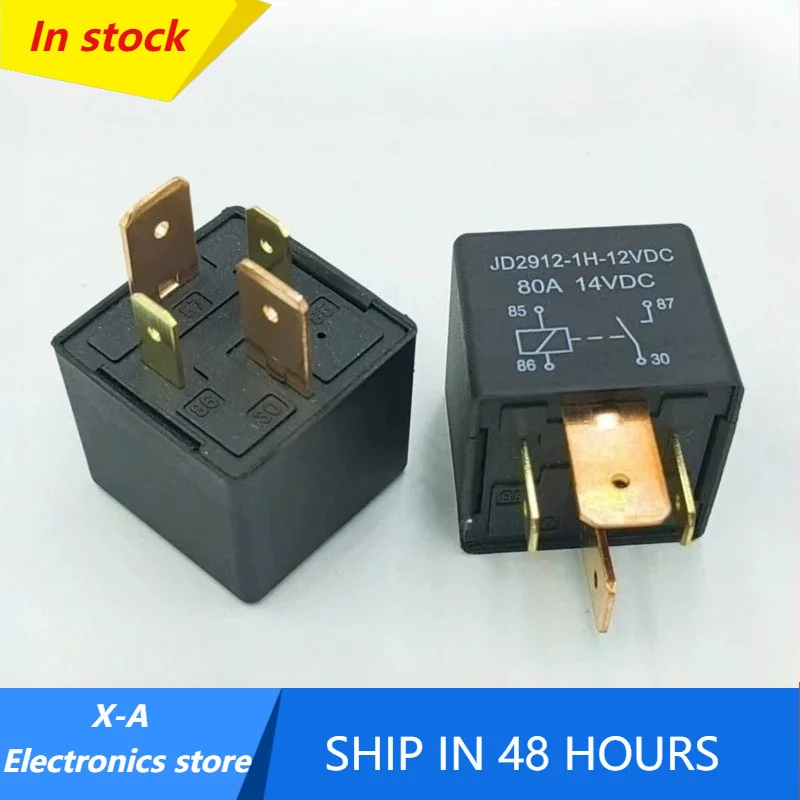 New 1pcs/lot JD2912-1H-12VDC 80A 4pins Electric vehicle specific relay
