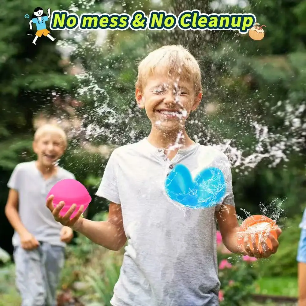 

Reusable Magnetic Water Balloons Refillable Water Balloon Quick Fill Self Sealing Water Bomb Splash Balls for Kids Swimming Pool