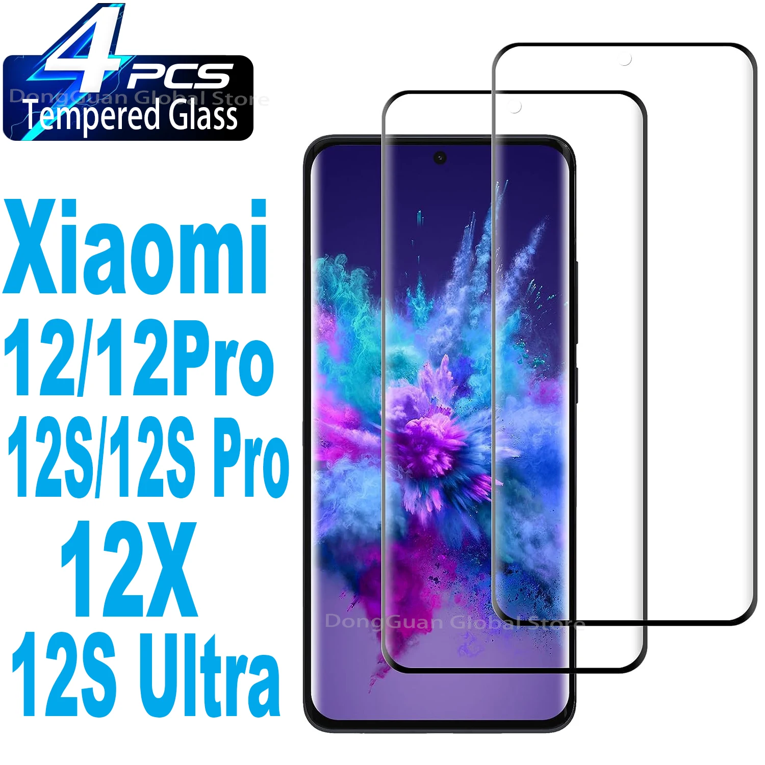 

1Pcs/4Pcs Tempered Glass For Xiaomi Mi 12 12S Pro Ultra 12X Screen Protector Glass Film