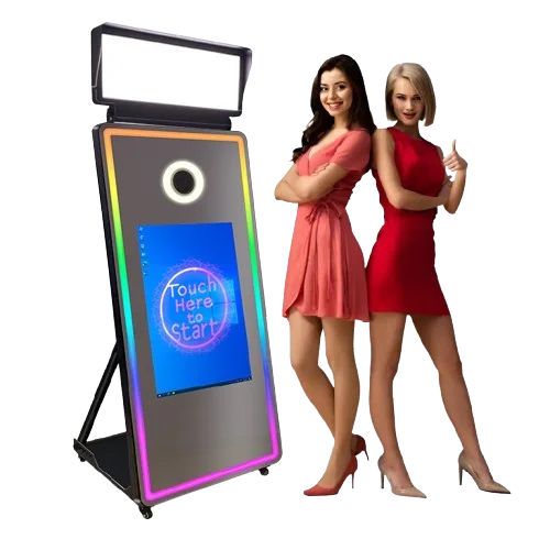 

Beauty Picture Portable Selfie Photobooth Magic Mirror Photo Booth Machine Touch Screen Led Frame Drop Shipping for Events