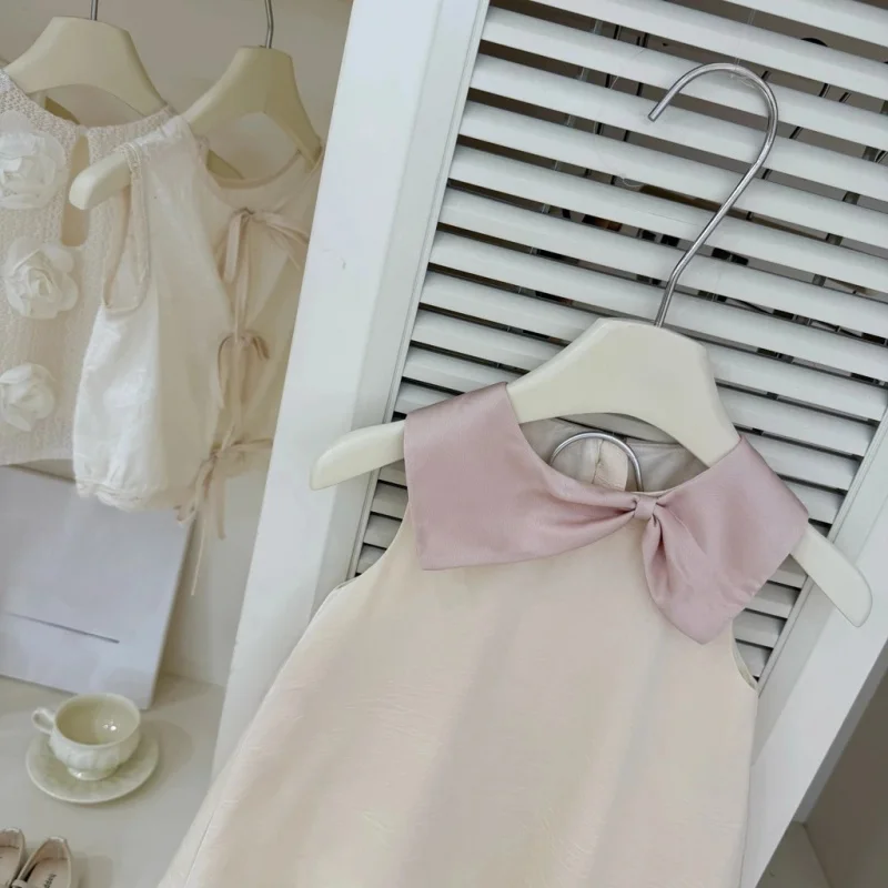

Original High-End Custom Girl's Summer Beige Dress Fashionable Stylish Dress Tank Dress Baby