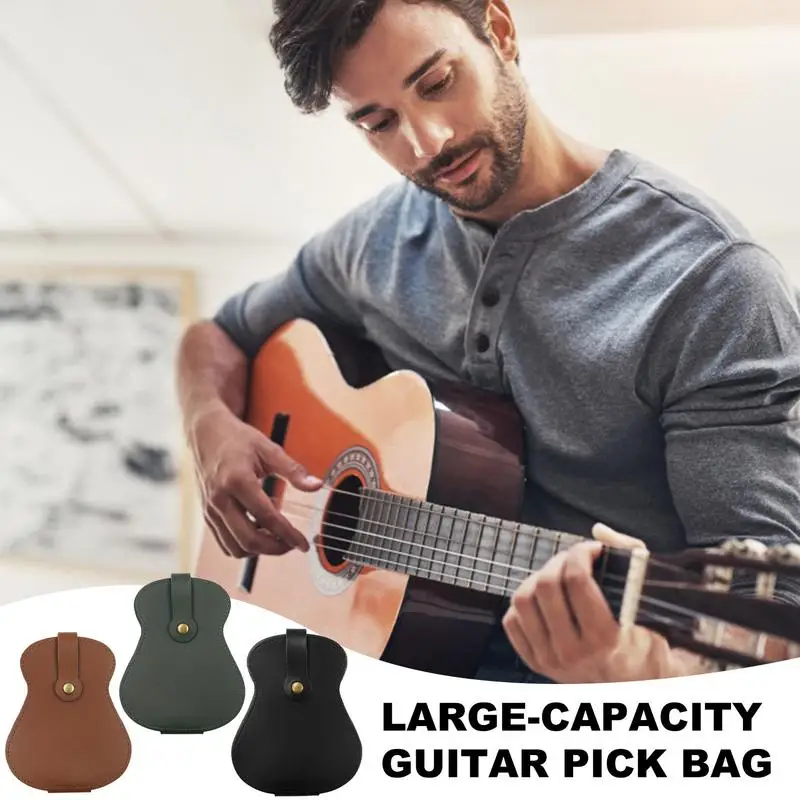 

Guitar Pick Holder Case Guitar Accessory Storage Pouch Plectrums Gift Bass Picks Storage Pouch Organizer Portable With Keyring