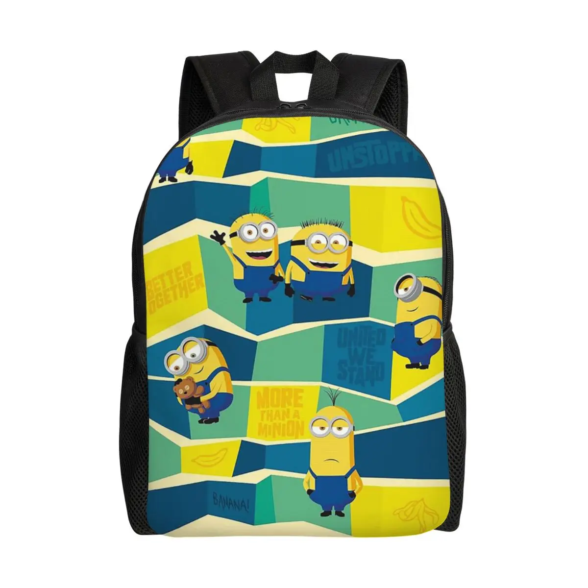 Mochila personalizada de Minions Animes Mangas para hombres y mujeres, bolsa de libros para estudiantes universitarios, se adapta a bolsas para portátiles de 15 pulgadas