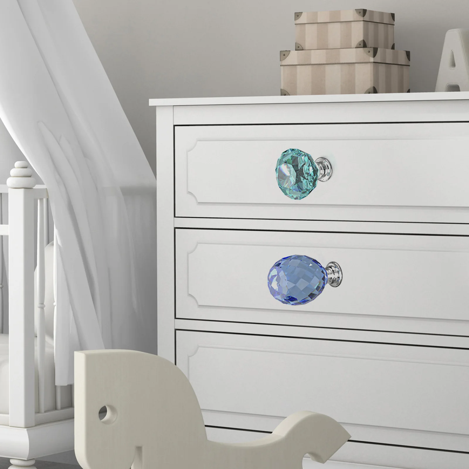 

1Set Crystal Epoxy Molds Silicone for Door Handles Reusable DIY Cabinet Pull Handle Craft Mold Lightweight Storage Friendly