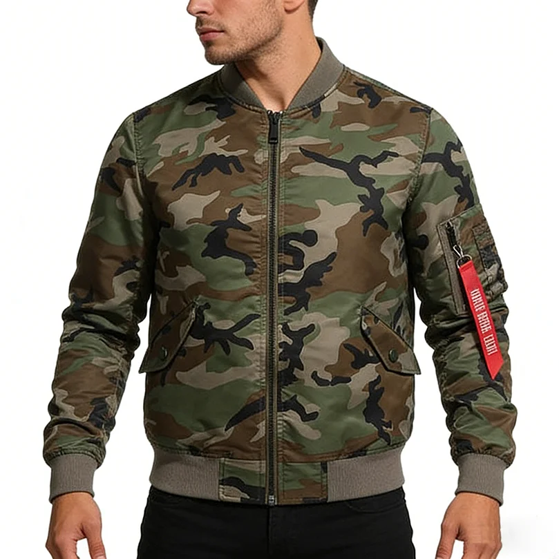 Camo Spring Bomber …