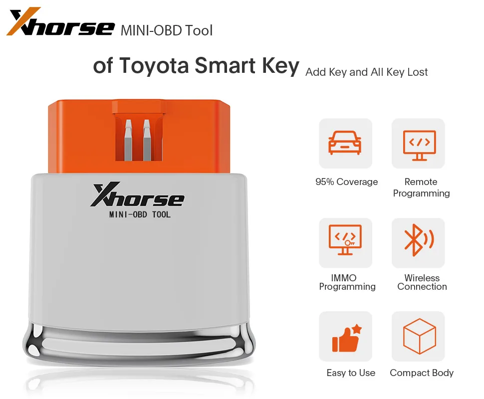 Xhorse XDMOT0GL MINI OBD Tool FT-OBD For Toyota Smart Key Support Add Key And All Key Lost