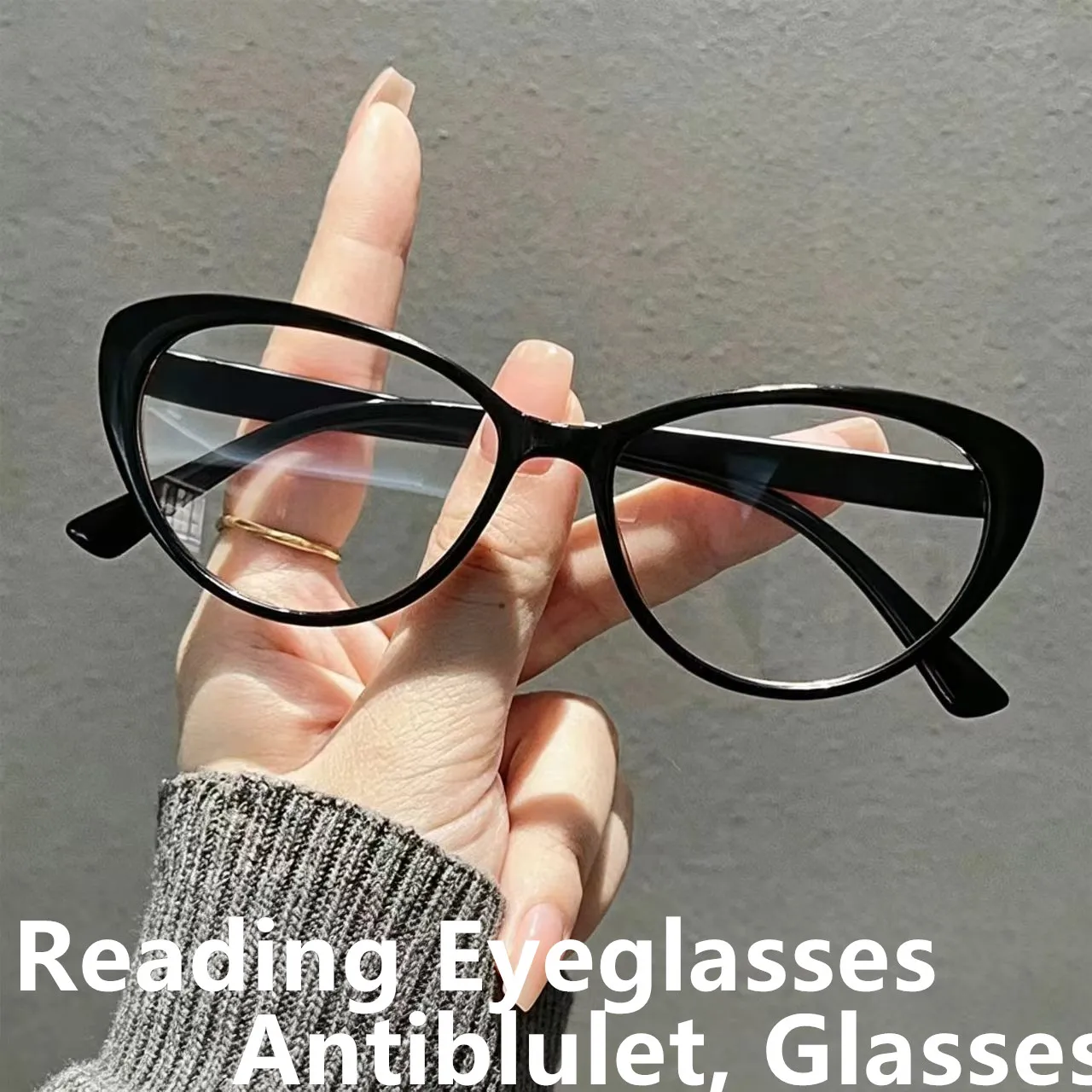 2025Neue Damen-Lesebrille, hochwertiges Antiblulett, Brille, modische, vielseitige Retro-Cat-Eye-Federscharnier-Leser – Detail 2