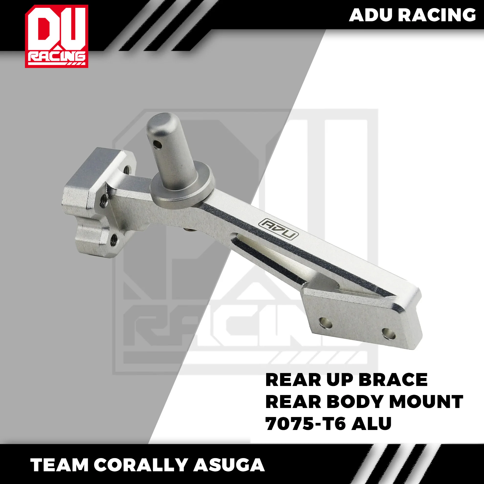 ADU RACING 7075-T6 AL CNC ด้านหลังรั้งสําหรับทีม CORALLY 1/7 ASUGA BUGGY