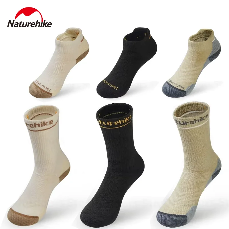 

Naturehike носки из мериносовой шерсти, сверхлегкие теплые термостойкие мужские и женские дышащие носки до середины икры для бега, пешего туризма, повседневные зимние носки