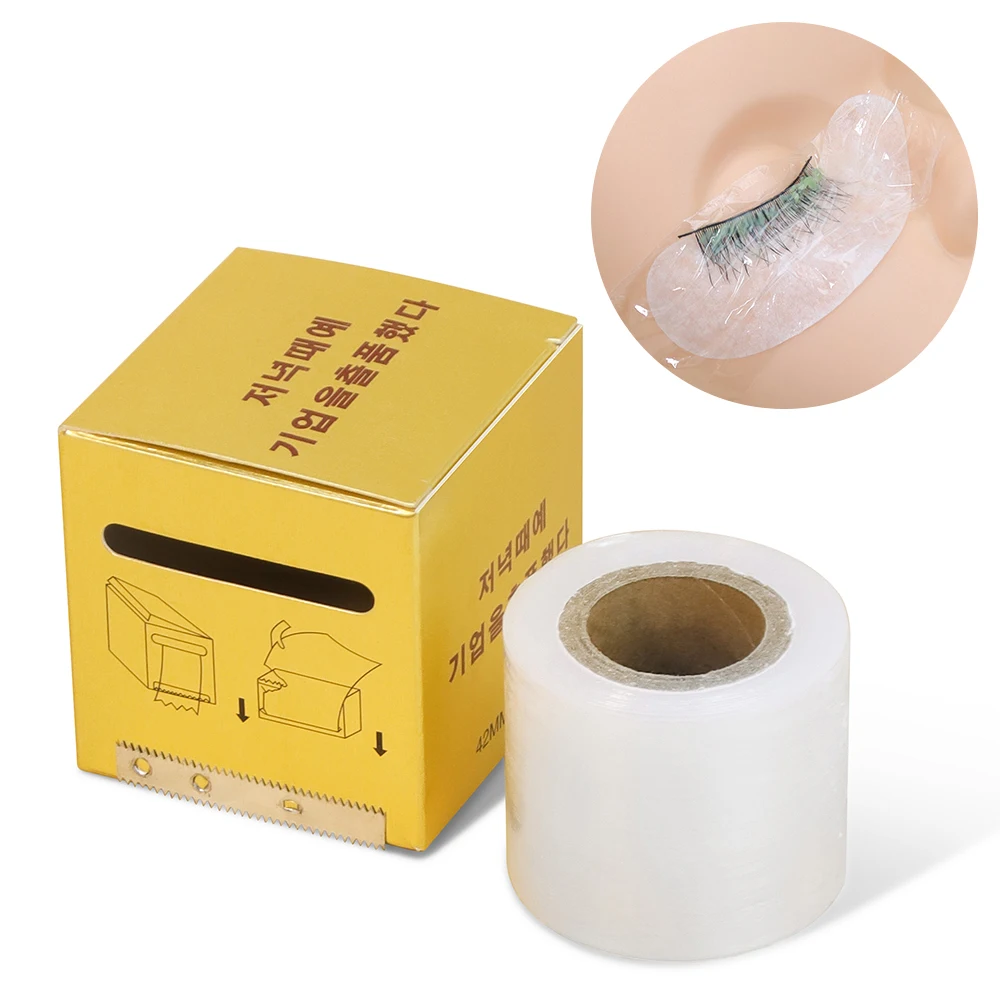 Remove Eyelash Extentions Wrapping Film Plastic Wrap With Sharp Blade Protect The Skin Around Eye From Irritation Makeup Tools