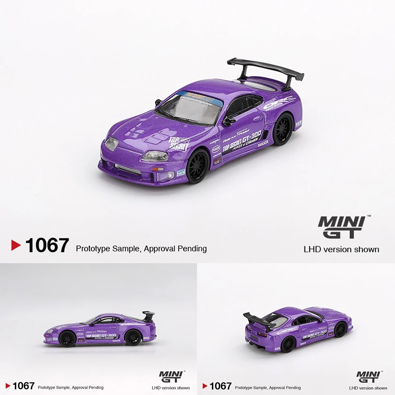 

PreSale MINIGT 1067 1:64 Toyota Supra A80 Top Secret GT 300 Top Secret Purple Diecast Car Model Collection Toys