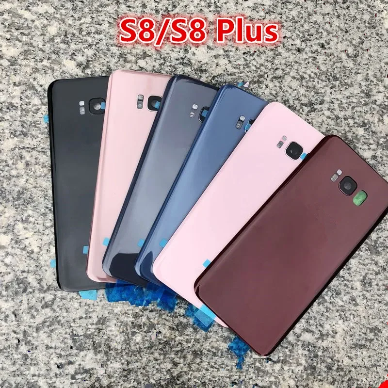 

S8 G950 Housing For Samsung Galaxy S8 Plus G955 Glass Battery Back Cover Repair Replace Door Phone Rear Case + Camera Lens