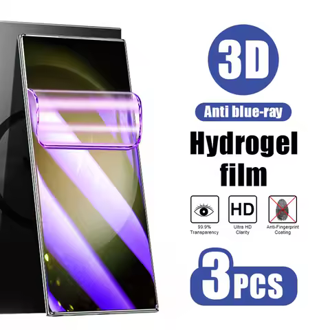 3Pcs Full Cover Hydrogel Film For Samsung Galaxy S24 S23 Ultra S22 Plus S10 Lite S20 S21 FE S9 S10E Screen Protector Not Glass